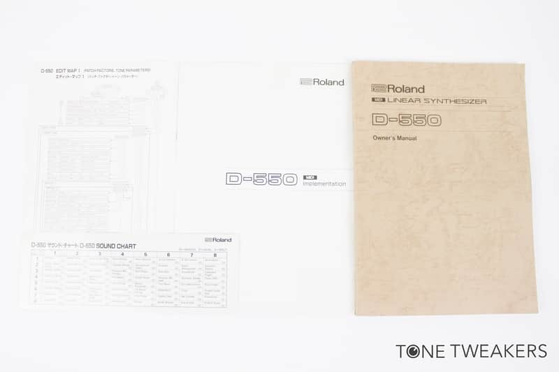Roland D-550 Owners Manual Charts midi Implementation Book VINTAGE SYNTH DEALER image 1