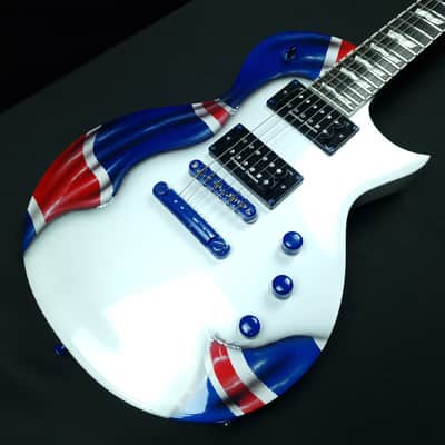 ESP LTD EC-1000 Deluxe Custom Union Jack Flag finish Seymour Duncan Distortion pickups + hardcase image 4