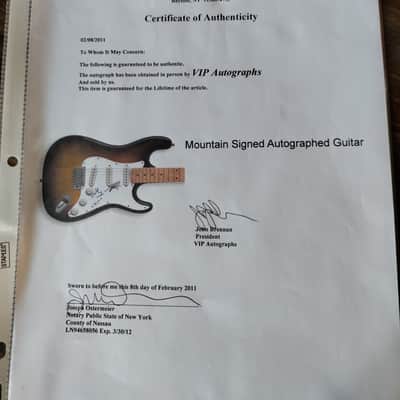 Strat Copy Signed by the band Mountain (Leslie West and Corky Laing) image 4