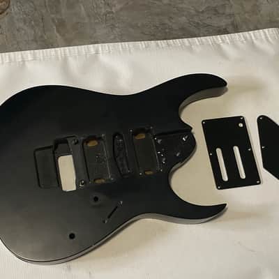 2007 Indonesian Ibanez RG5EX1 Flat Black Basswood Guitar Body Floyd Ready image 1