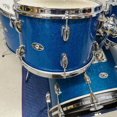 Vintage 1970s Slingerland Modern Solo Outfit No. 2R in Blue Sparkle image 4
