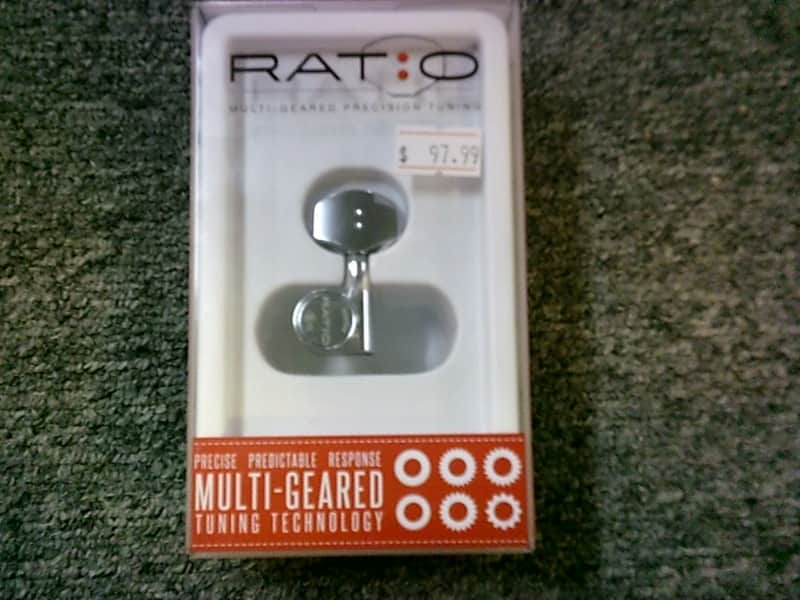 Graph Tech PRN-2411-CO Ratio Acoustic 3+3 Tuned Machine Heads Contemporary Style - Chrome image 1