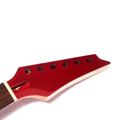 24 Fret Maple Neck For Electric Guitar Rosewood Fretboard Red image 3