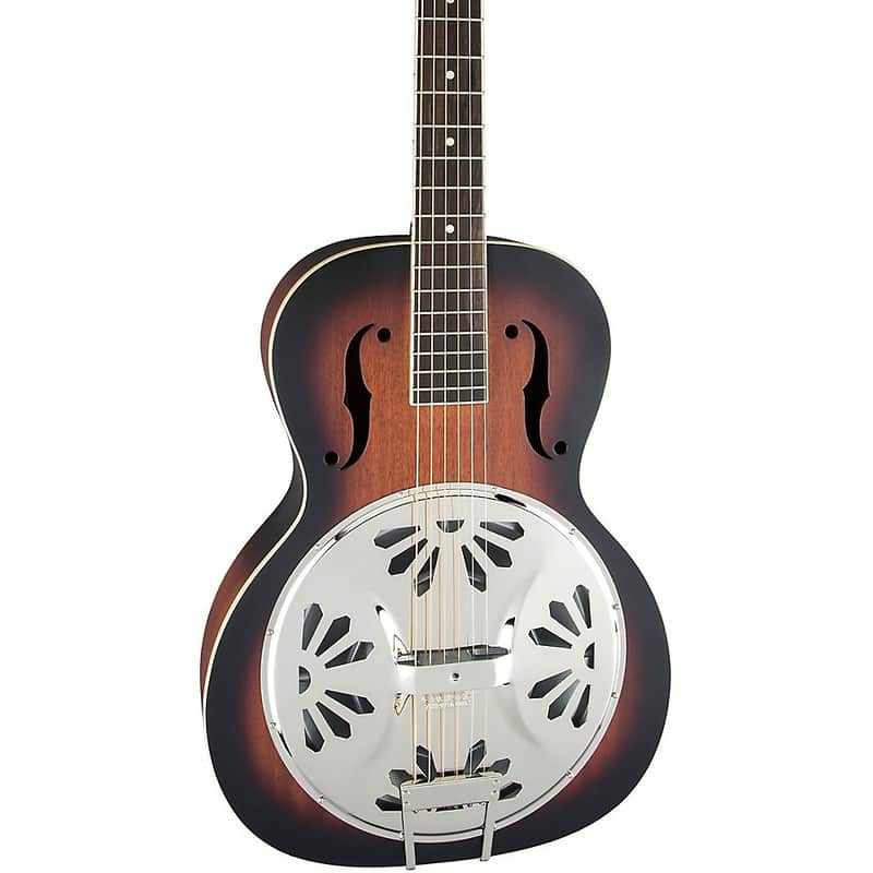Gretsch Guitars G9220 Bobtail Round-Neck Resonator Guitar, Spider Cone Regular 2-Color Sunburst image 1