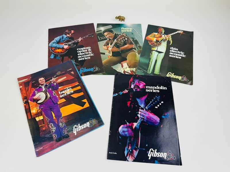 Gibson 5-Piece Instrument Series Brochure Pack – B.B. King, Roy Clark, Bill Withers & More 1975 image 1