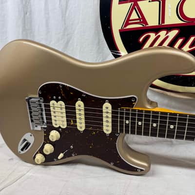 Parts Warmoth Alder body + 2022 Fender American Professional II neck Stratocaster Guitar with Case - Fire Mist Gold image 3