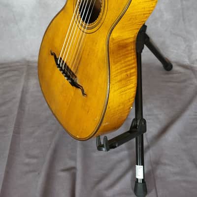 Beautiful 1920s Vogtland Parlor Guitar – One-Piece Maple Back image 3