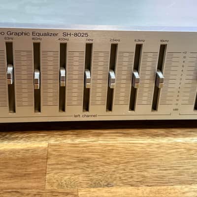 Technics SH-8025 Dual 7‑Band Stereo Graphic Equalizer Silver Face player image 3