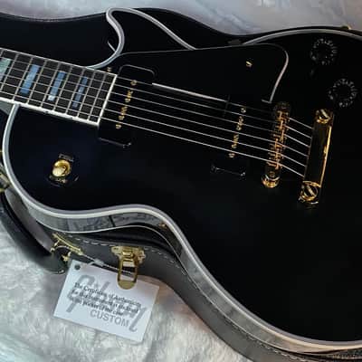 NEW! Gibson Les Paul Custom - Dealer Select - P90 Pick-Ups - VOS Ebony Finish - Custom Shop M2M - Authorized Dealer - 9.7 lbs - G07008 image 9