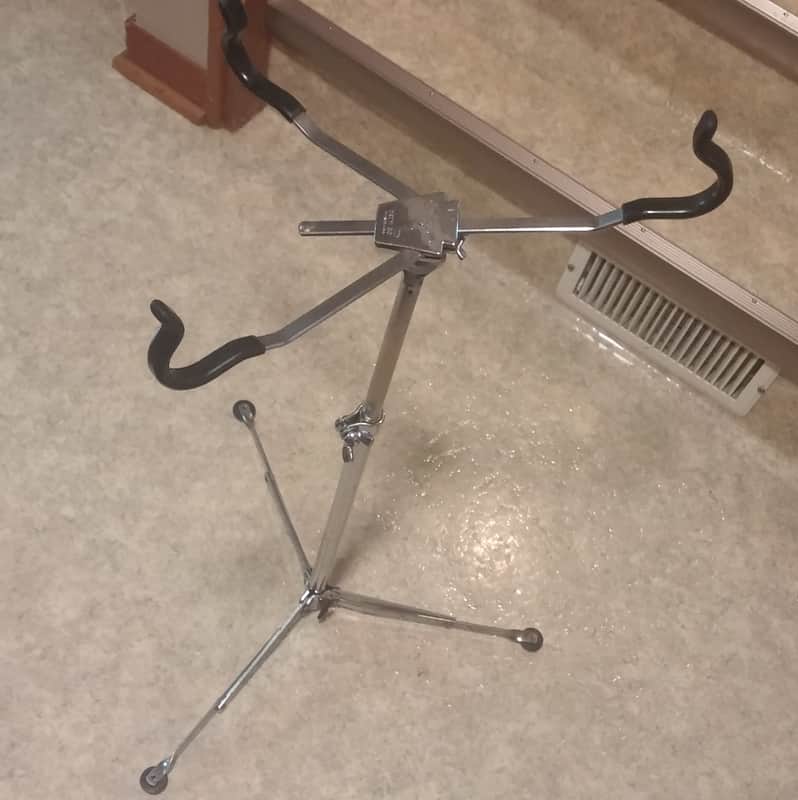 Vintage WFL FLAT BASE ATLAS SNARE STAND 1ST GEN CONCERT Riveted Rubber Feet 50s 60s LUDWIG image 1
