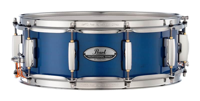 Pearl Snare Drum Professional Maple 14"x5", PMX1450S Sheer Blue image 1
