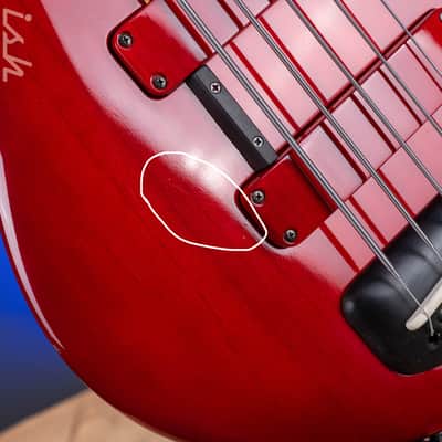 2004 F Bass BNF5 Fretless Transparent Red image 9