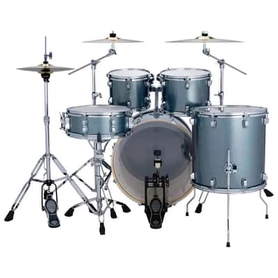 Ludwig Evolution 5pc Complete Drum Set (22"BD) & Paiste Cymbals Atlantic Sparkle image 2