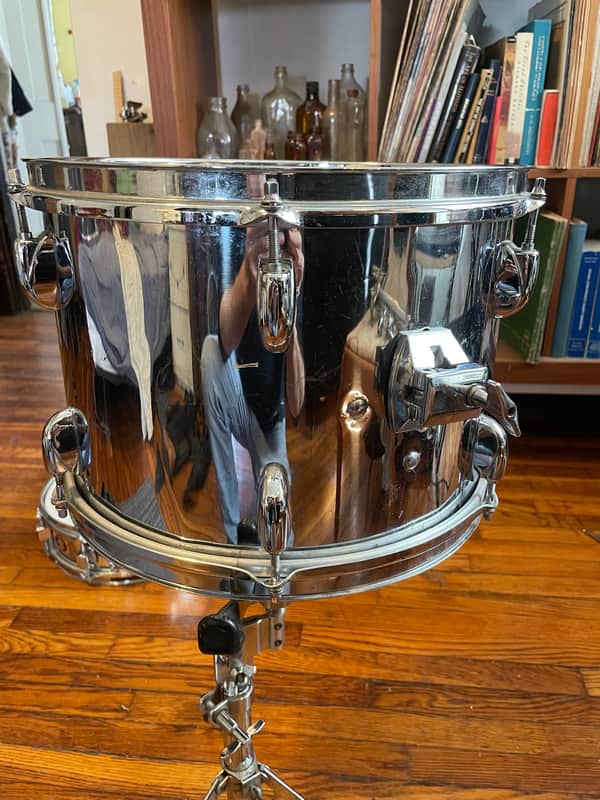 Gretsch 9x13 Stop Sign Tom Drum Chrome on wood image 1