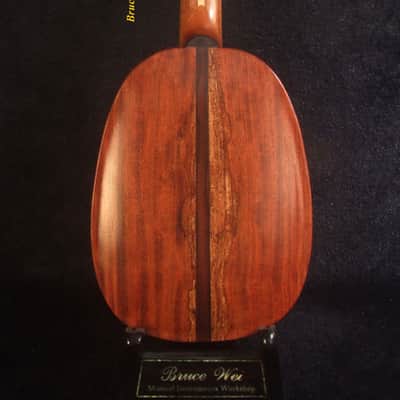 Handmade Soprano Ukulele, Hawaiian Koa, Redwood, Archback Pineapple, Bird Floral Inlay, Soft-bag, Bruce Wei UAW13-2008 image 5