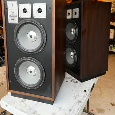 StudioLAB SL-30 Speakers 1980s Dark Brown Wood Stain image 4