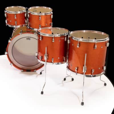 Yamaha Absolute Hybrid Maple 5pc 10/12/14/16/22 Orange Sparkle image 7