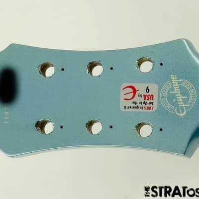 USED Epiphone Les Paul Studio BODY + NECK + Pickguard Guitar Pelham Blue image 9