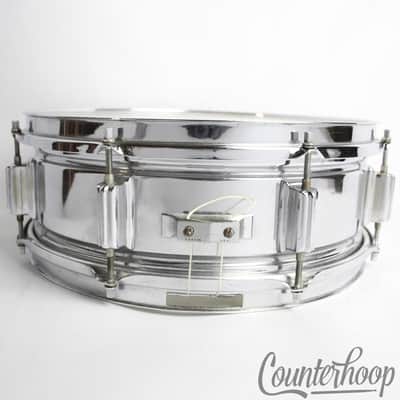 *Rogers Cleveland Powertone Snare Drum 14x5"COB Chrome Brass Script Vintage 60s* image 6