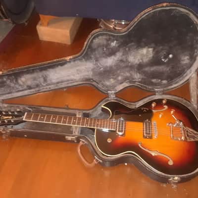 1966 Guild T100 Semi-Hollow Guitar-Duesenberg B-7 Bigsby -McNelly Charlie Christian PUs-HSC- VIDEO image 2