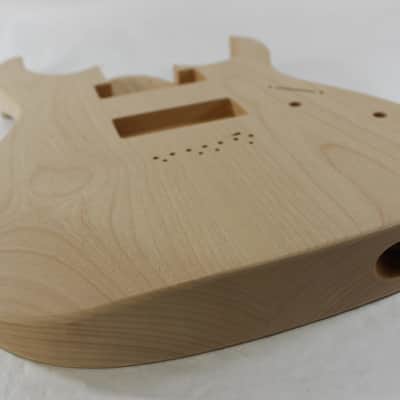 Unfinished Hardtail Alder Guitar Body- 7 string- Fits Ibanez (tm) RG Necks- Hipshot-EMG 707 - J2252 image 3