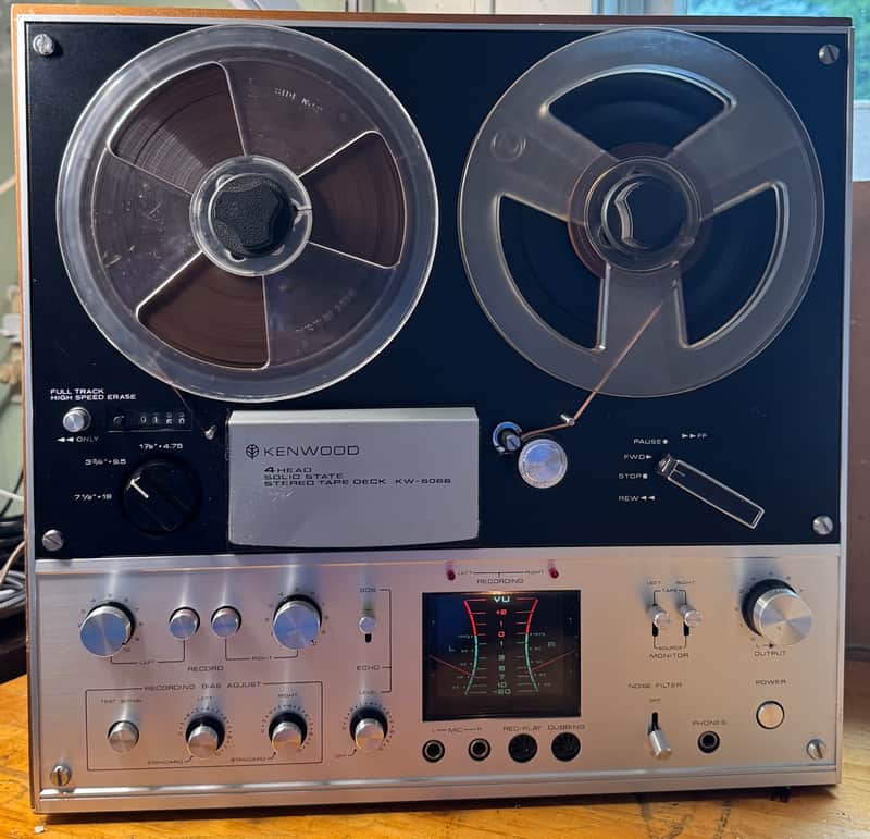 Kenwood KW-5066 4-Head Reel to Reel – Tested – Cleaned – Works – AS-IS image 1