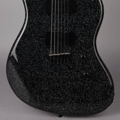 Warmoth Custom Jazzmaster - Black Holo Flake w/SKB HSC image 2