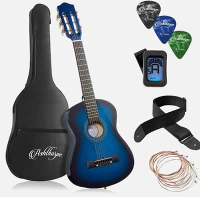 Silvertone SD10 Acoustic Guitar Package, Black | Reverb