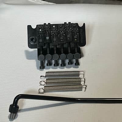 1980's Original Made in Germany Black Lefty Left-Handed Guitar Tremolo Bridge Vibrato & Arm image 1