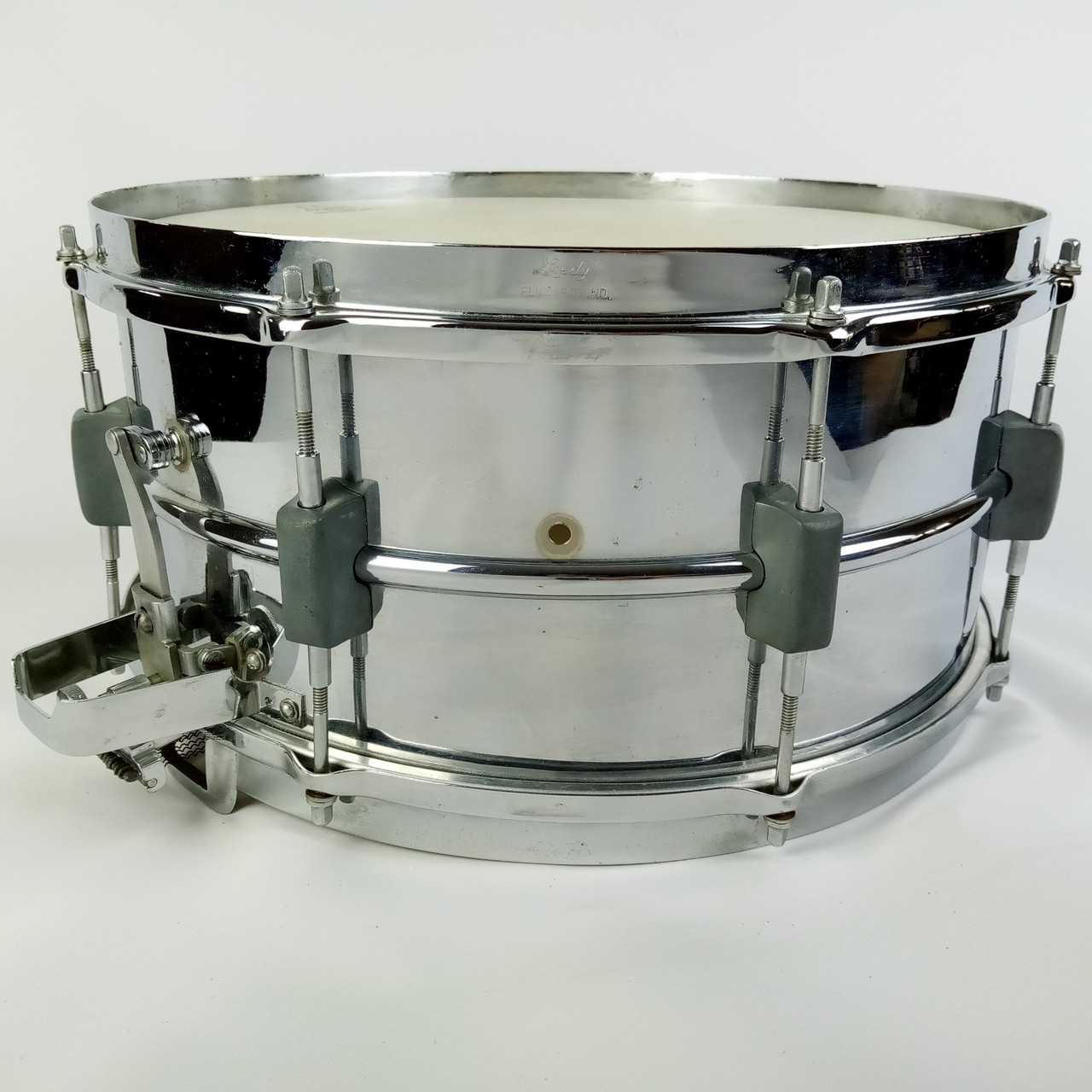 Leedy 6.5x14"Broadway Dual Snare Drum COB Chrome-Brass Elkhart X-Box Vintage 30s — main photograph