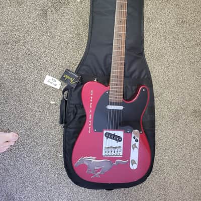 Fender FSR Ford Mustang Telecaster  2009 - Candy apple red only 250 made with fender gig bag image 1