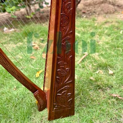 22 String Rosewood Celtic Lever Harp: Irish Lyre with Bag & Accessories image 4