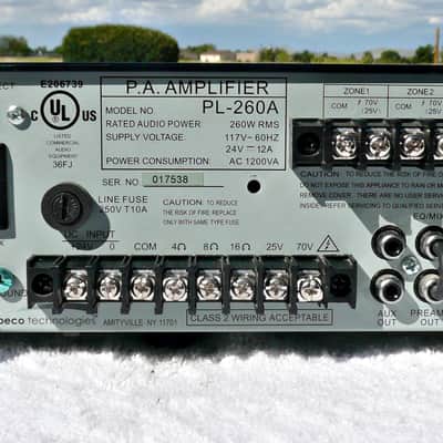 Speco Technologies PL-260A 260 Watt Commercial Amplifier - PV Music Pro Audio / Electronics Shop Inspected and Tested - Great Cosmetic Condition - Works / Sounds / Functions / Great image 7