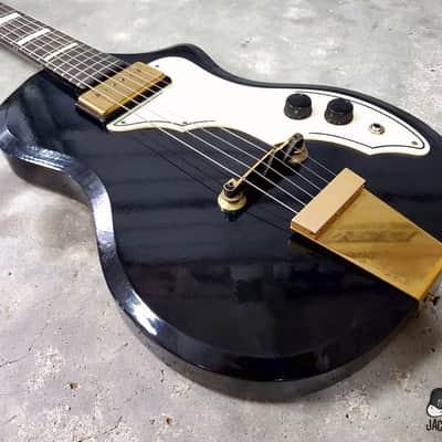 RARE Silvertone / Supro / Valco Artist Rhythm Tone "Art Deco" Electric Guitar (1958, Black & Gold) image 5