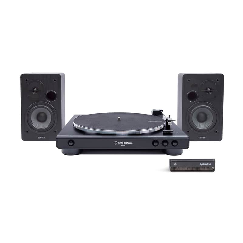 Audio-Technica: AT-LP60X / Edifier R1280DB / Turntable Package +Bluetooth Black Turntable / Black Speakers image 1