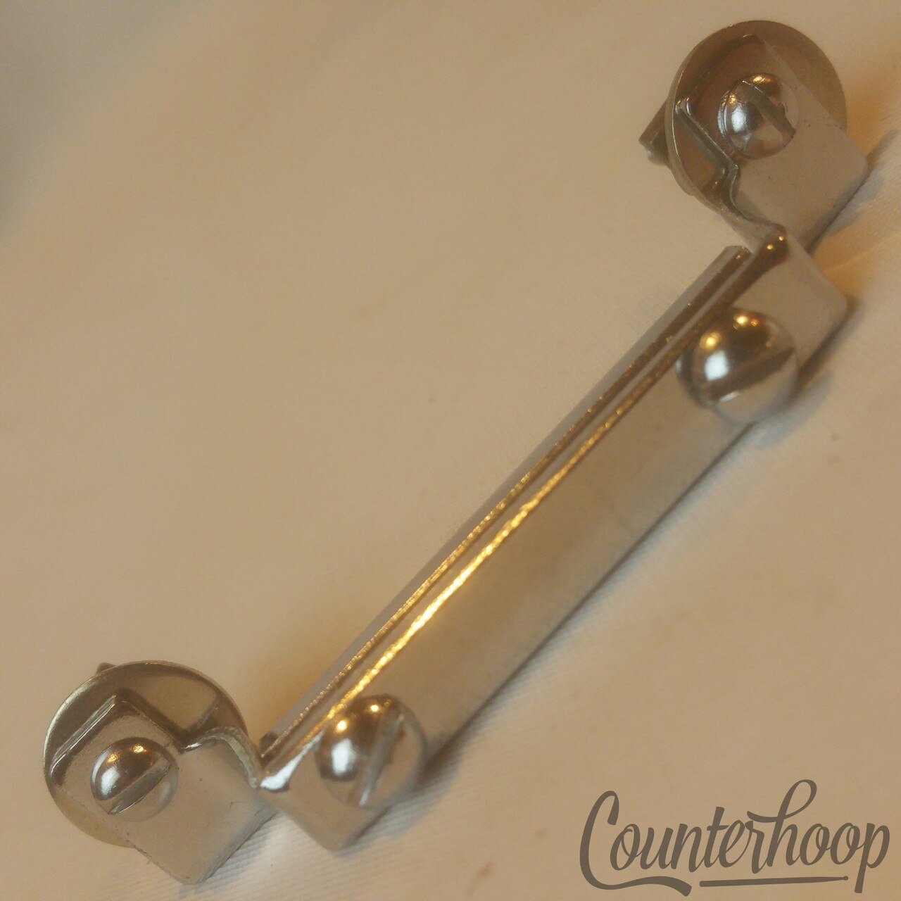Gretsch Chrome Snare Drum Butt Plate 2 1/4" Round Badge RB Vintage 60s Brooklyn — main photograph