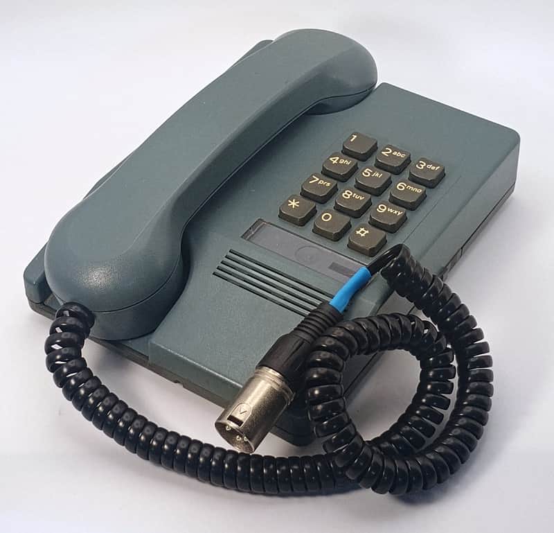 Custom Lo-Fi Telephone Microphone - NT Harmony 1980’s Phone Mic - Blue w/ Base imagen 1