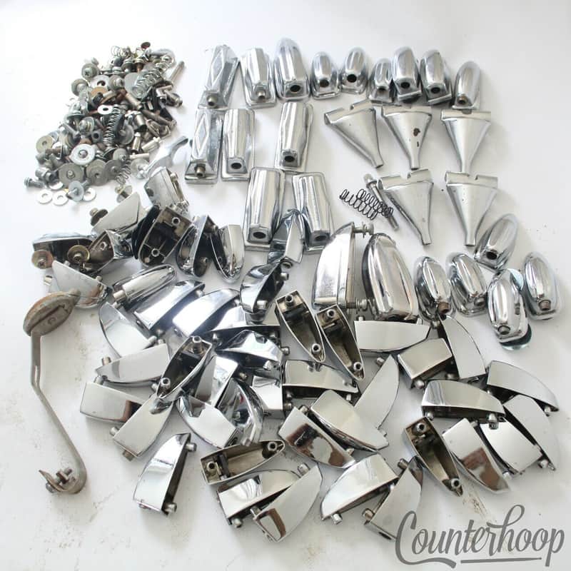 Bass/Floor/Tom Drum Lugs Pearl/Tama/Yamaha Parts Lot+Claws+Muffler Chrome+Screws image 1