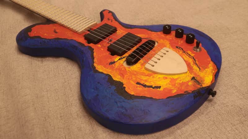 Lignum Single Cut Guitar 2024 Hand Painted Clear Satin image 1