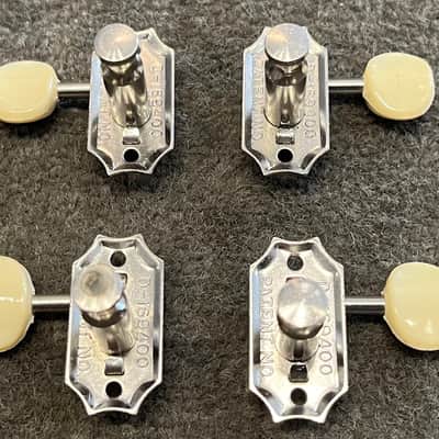 Kluson Double Line Deluxe Bass Guitar Tuner Set 1960’s - Nickel image 2