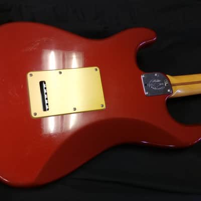 Fender 50th Anniversary American Deluxe Strat Candy Apple Red/Gold  2004 Red w/Gold Pickguard & Tweed Hardcase *** FREE SHIPPING *** image 6