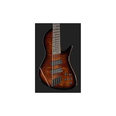 Harley Benton MSB-5 Black Flame Burl image 4