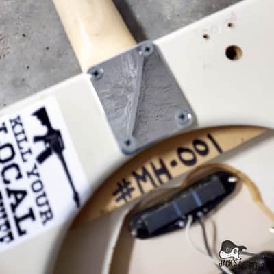 Jack's Guitarcheology "The Stratocrapper" Toilet Seat Electric Guitar (2021, Oly. White Relic) image 21