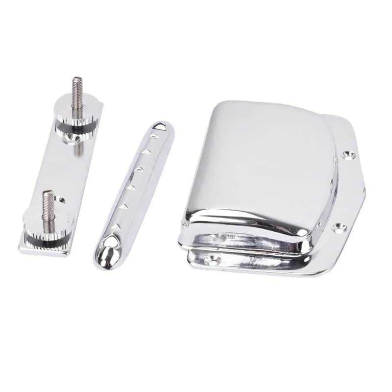 Vintage Teisco Tune-O-Matic Bridge & Tailpiece Set Chrome Fixed Guitar Bridge for Electric Guitar image 1
