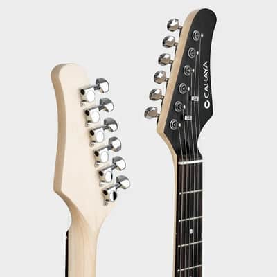 Cahaya Electric Guitar ST Series CJS200B/BL 4 Color Optional - Black image 2