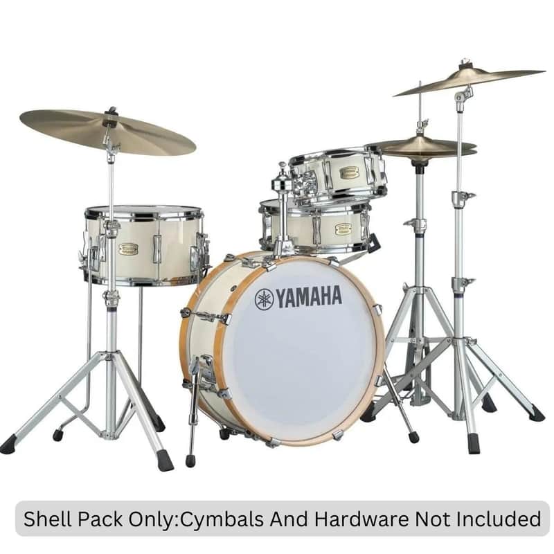 Yamaha Stage Custom Hip 4 Piece Drum Shell Pack Classic White image 1