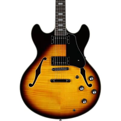 Sire Larry Carlton H7 Semi-hollowbody Electric Guitar, Vintage Sunburst image 4