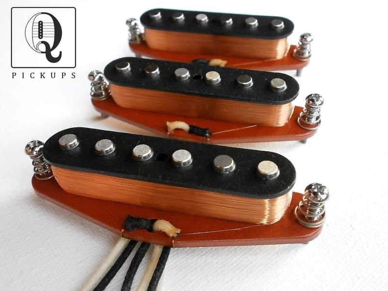 Stratocaster A5 Super Twang Custom Strat Pickups SET Vintage Hand Wound by Q pickups image 1