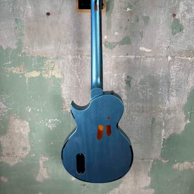 Vintage V120MR-GHB Icon Series Single Cut - Distressed Gun Hill Blue / Sunburst image 12
