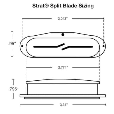 Fralin Split Blade Strat High Output Bridge Pickup - Parchment image 2
